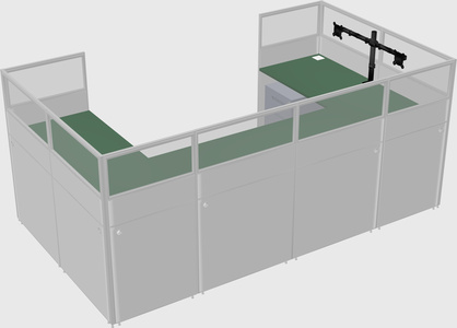 Cabine en u