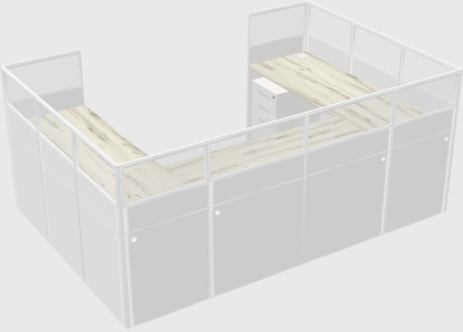 Cabine en u