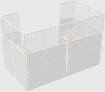 Cabine en u