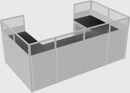 Cabine en u