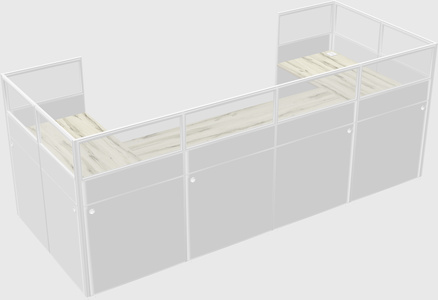 U-shaped cubicle