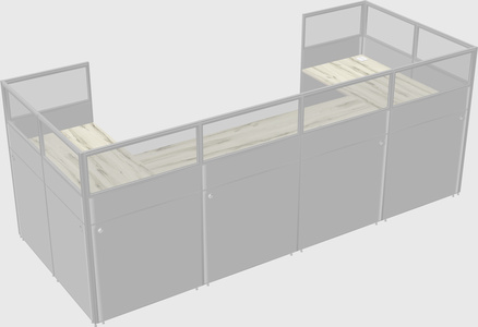 Cabine en u