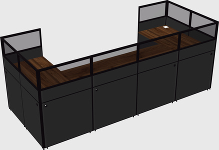 Cabine en u