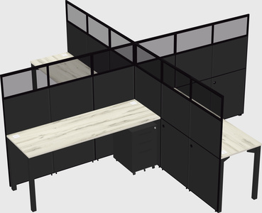 Quad office cubicles