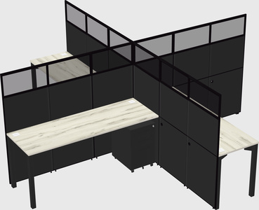 Quad office cubicles