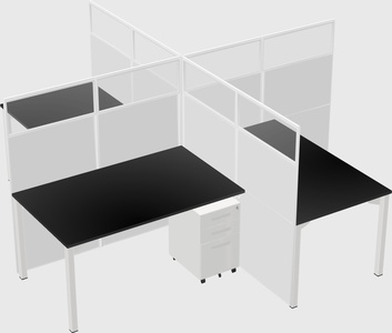 Quad office cubicles
