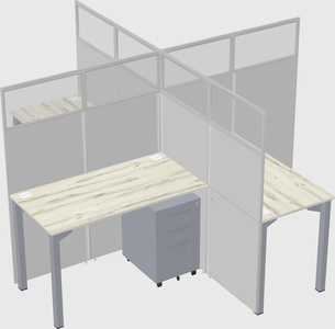 Quad office cubicles