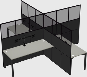 Quad office cubicles