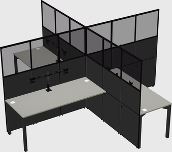 Quad office cubicles