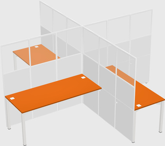 Quad office cubicles