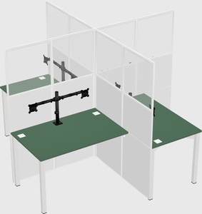 Quad office cubicles
