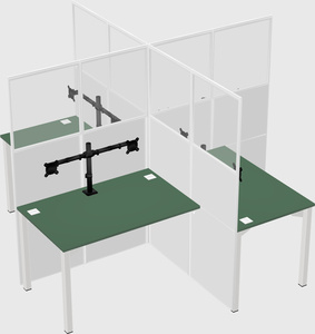 Quad office cubicles