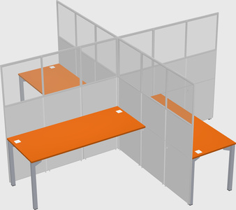 Quad office cubicles
