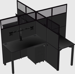 Quad office cubicles