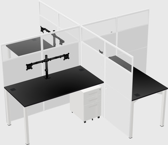 Quad office cubicles