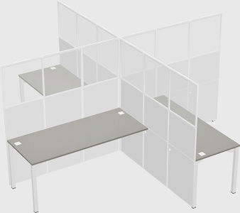 Quad office cubicles