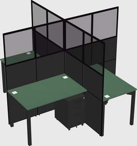 Quad office cubicles