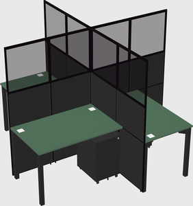 Quad office cubicles