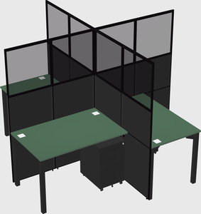 Quad office cubicles