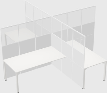 Quad office cubicles