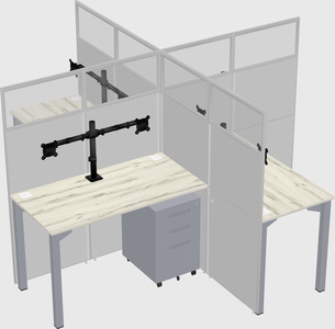 Quad office cubicles