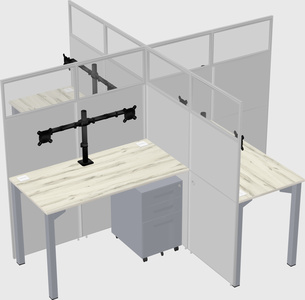 Quad office cubicles