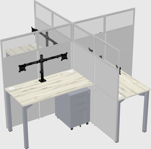 Quad office cubicles