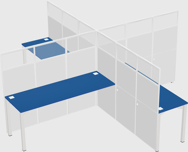 Quad office cubicles