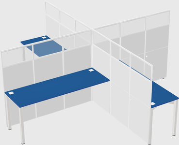 Quad office cubicles
