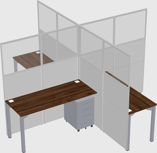Quad office cubicles