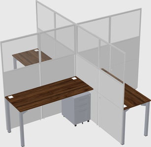 Quad office cubicles