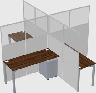 Quad office cubicles