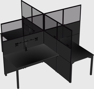 Quad office cubicles