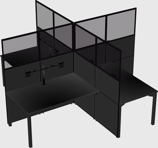 Quad office cubicles