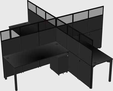 Quad office cubicles