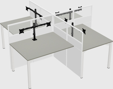 Quad office cubicles