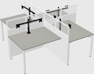 Quad office cubicles