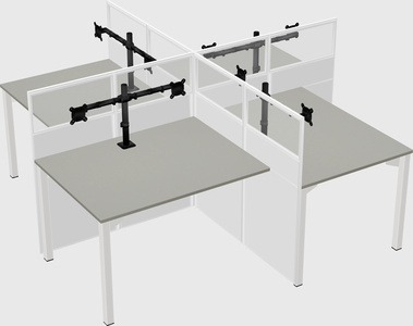 Quad office cubicles