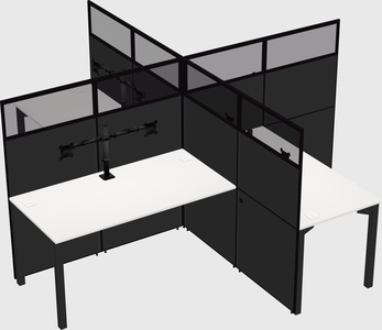 Quad office cubicles