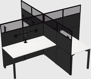 Quad office cubicles
