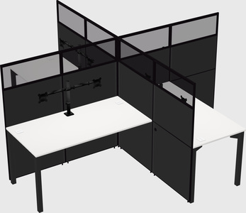 Quad office cubicles