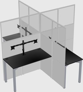 Quad office cubicles