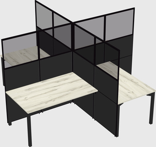 Quad office cubicles