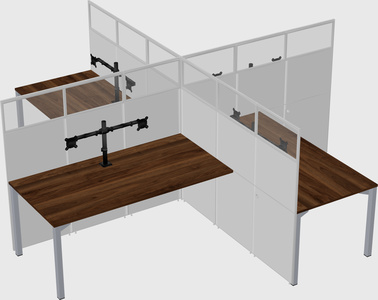 Quad office cubicles