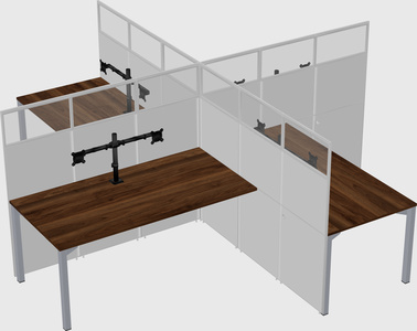 Quad office cubicles