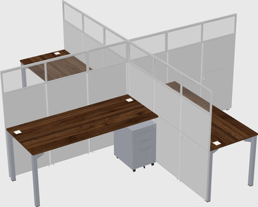 Quad office cubicles