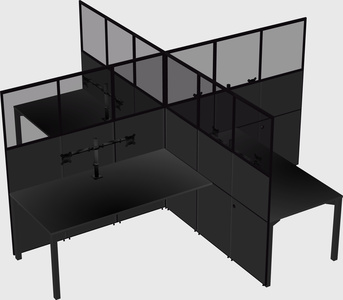 Quad office cubicles