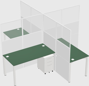 Quad office cubicles
