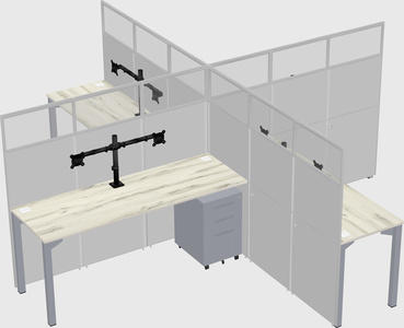 Quad office cubicles