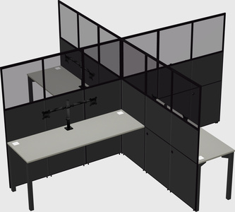 Quad office cubicles